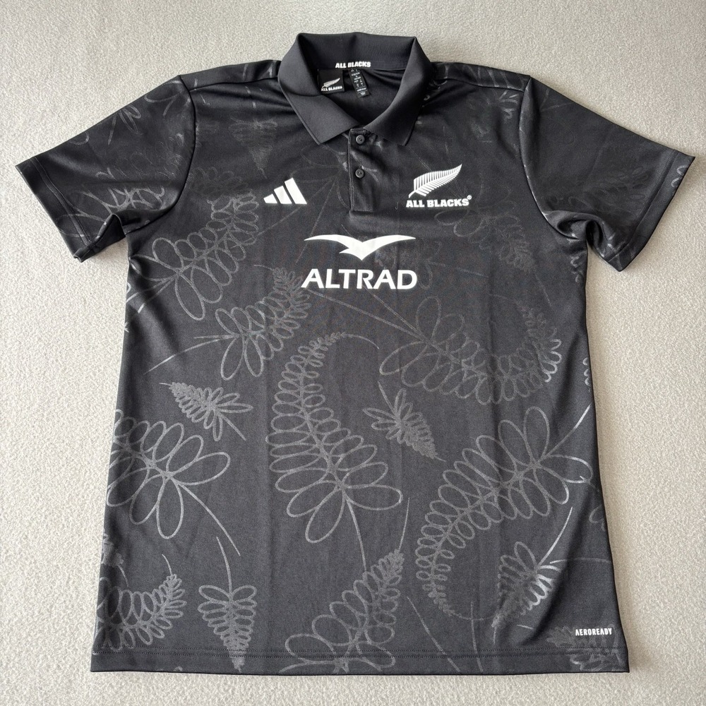 Adidas New Zealand All Blacks Rugby Jersey Size Large Black World Cup 2023 Men's